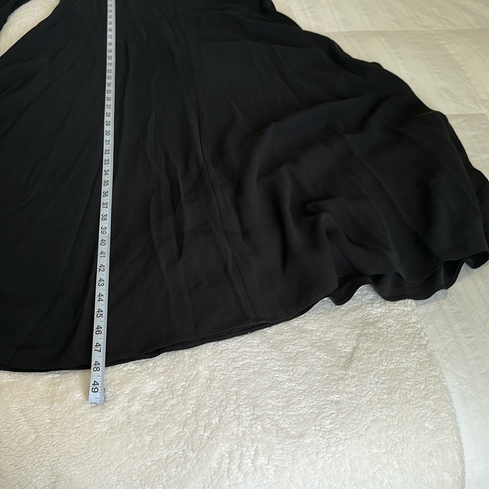 Nordstrom Black V-Neck Bishop Sleeve Dress Size Small - Picture 7 of 9